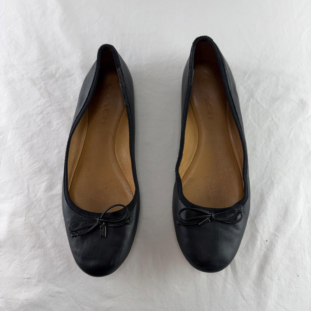 Coach Leather Ballet Flats Womens 7B Ballet Old Money 90s Minimalist